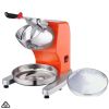 SOGA Ice Shaver Electric Stainless Steel Ice Crusher Slicer Machine Commercial Orange