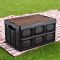 SOGA 42x28.5cm 30L Black Car & Camping Foldable Storage Box Crate Stackable Container No Handle