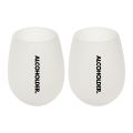 ALCOHOLDER SqUish Stemless Silicone Wine Tumblers - BLACK 2 Pack