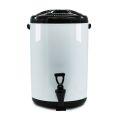 SOGA 18L Stainless Steel Insulated Milk Tea Barrel Hot and Cold Beverage Dispenser Container with Faucet White