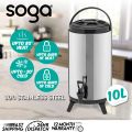 SOGA 10L Portable Insulated Cold/Heat Coffee Tea Beer Barrel Brew Pot With Dispenser