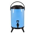 SOGA 14L Stainless Steel Insulated Milk Tea Barrel Hot and Cold Beverage Dispenser Container with Faucet Blue