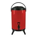 SOGA 12L Stainless Steel Insulated Milk Tea Barrel Hot and Cold Beverage Dispenser Container with Faucet Red