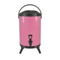 SOGA 18L Stainless Steel Insulated Milk Tea Barrel Hot and Cold Beverage Dispenser Container with Faucet Pink