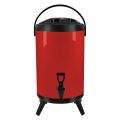 SOGA 16L Stainless Steel Insulated Milk Tea Barrel Hot and Cold Beverage Dispenser Container with Faucet Red