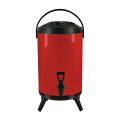 SOGA 10L Stainless Steel Insulated Milk Tea Barrel Hot and Cold Beverage Dispenser Container with Faucet Red