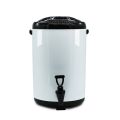 SOGA 2X 14L Stainless Steel Insulated Milk Tea Barrel Hot and Cold Beverage Dispenser Container with Faucet White