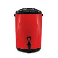 SOGA 2X 16L Stainless Steel Insulated Milk Tea Barrel Hot and Cold Beverage Dispenser Container with Faucet Red