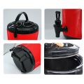 SOGA 2X 14L Stainless Steel Insulated Milk Tea Barrel Hot and Cold Beverage Dispenser Container with Faucet Red