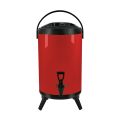 SOGA 14L Stainless Steel Insulated Milk Tea Barrel Hot and Cold Beverage Dispenser Container with Faucet Red