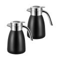 SOGA 2X 1.8L Stainless Steel Water Bottle Insulated Vacuum Flask Water Coffee Jug Thermal Black