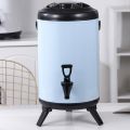SOGA 2X 8L Stainless Steel Insulated Milk Tea Barrel Hot and Cold Beverage Dispenser Container with Faucet White