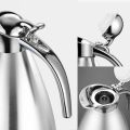 SOGA 1.5L Silver Color 3-Layer Inner Stainless Steel, Vacuum Insulated and Outer Stainless Steel Thermal Flask