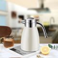 SOGA 2X 2.2L Stainless Steel Water Bottle Insulated Vacuum Flask Coffee Jug Thermal White