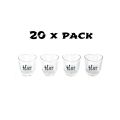 Charm Malgeun Vivid Soju Shot Heart Shaped Glass x 20 Pack