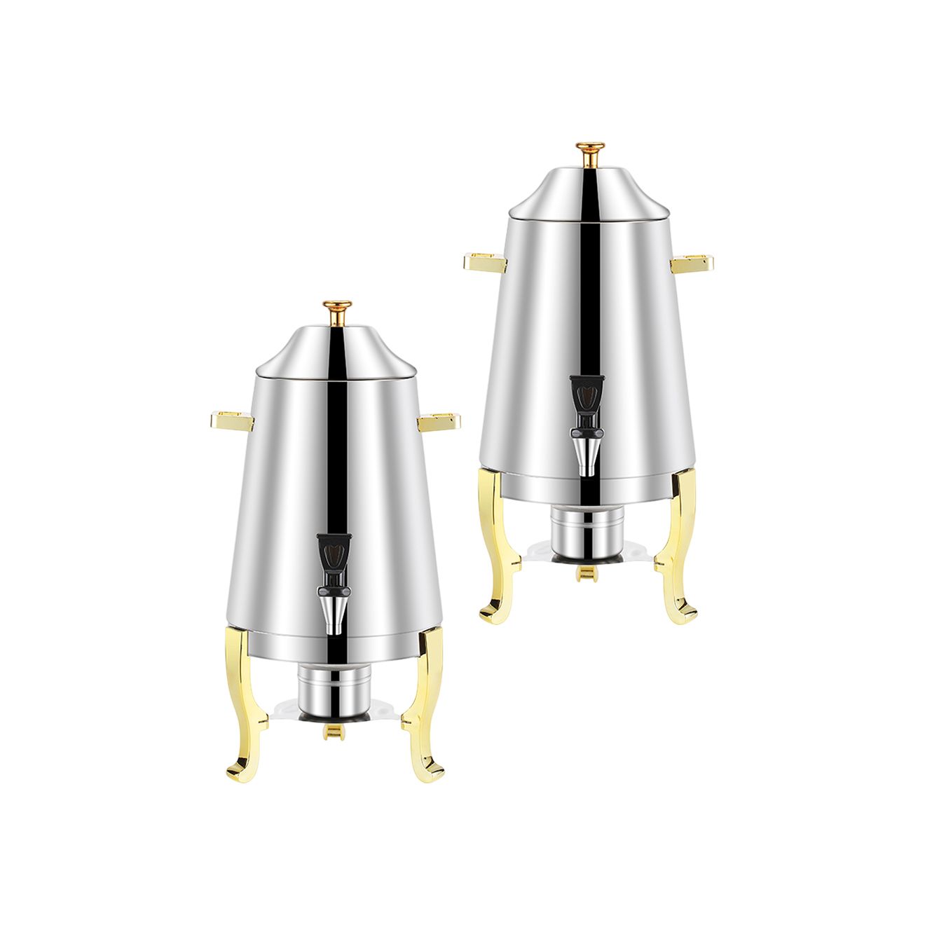 SOGA 2X Stainless Steel Dispenser Beverage Juicer Commercial Buffet Drink Container Jug with Side Handles