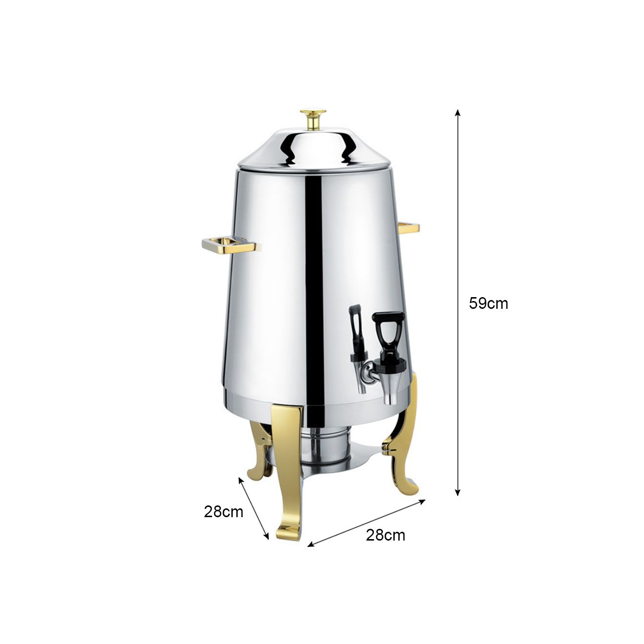 SOGA 2X Stainless Steel Dispenser Beverage Juicer Commercial Buffet Drink Container Jug with Side Handles