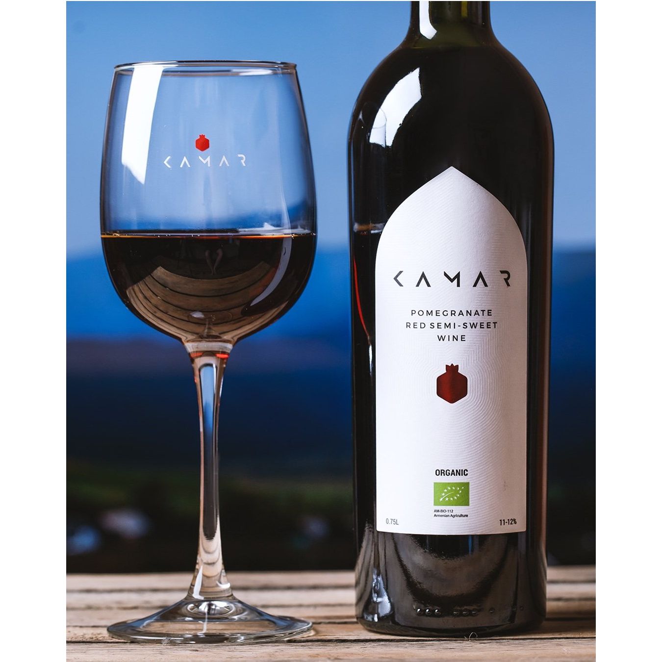 Kamar Red Semi-Sweet Pomegranate Organic 750ml