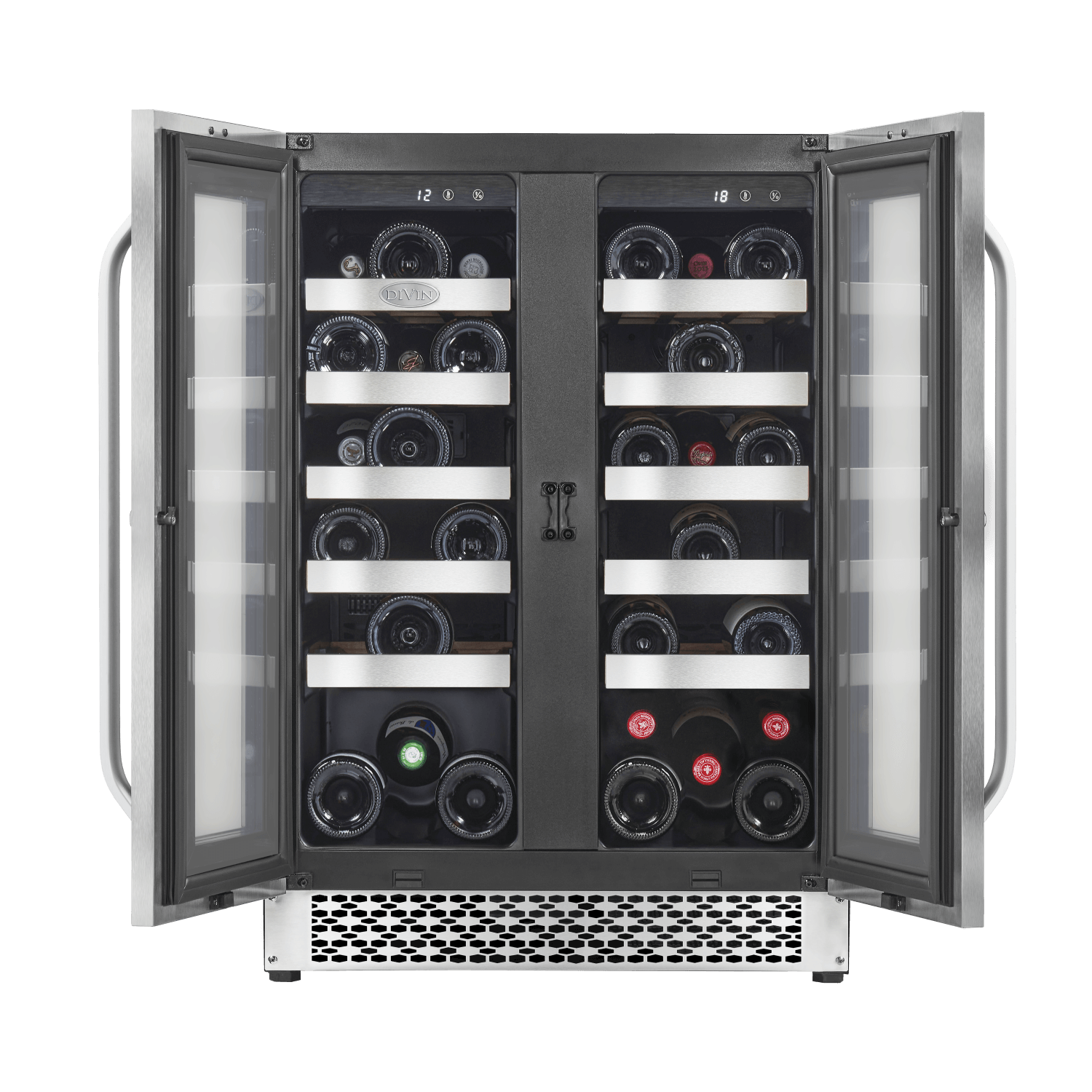 DIVIN DV-525DS Double Door Dual-Zone Wine Fridge