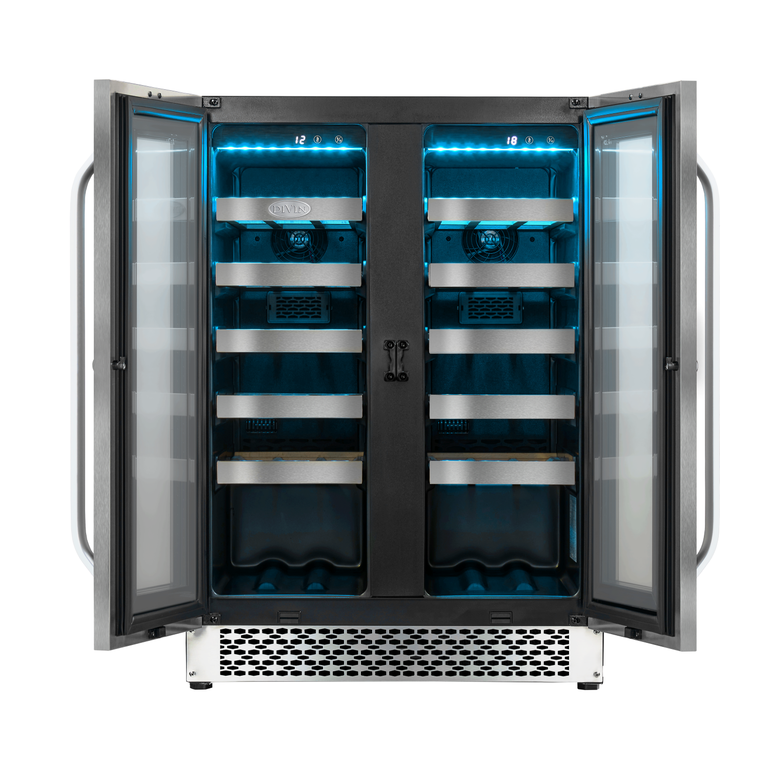 DIVIN DV-525DS Double Door Dual-Zone Wine Fridge