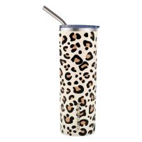 ALCOHOLDER SKNY Slim Insulated Tumbler - LEOPARD PRINT
