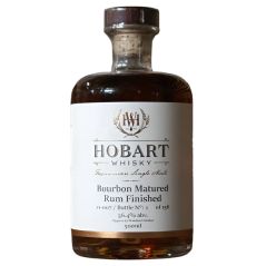 Hobart Whisky Bourbon Matured Rum Finished Single Malt Whisky 500ml Batch 21-007 56.4% ABV