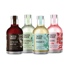 Twisted Shaker Bottled Cocktails Tasting Pack 4 x 200mL