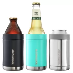 ALCOHOLDER StubZero Can & Bottle Stubby Cooler - MATTE BLACK