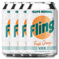 Heaps Normal “Fling” Fresh Orange Sour - Alcohol Free 375ml