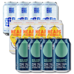 Non-Alcoholic Pale Ale Trio Sampler - Big Drop, Heaps Normal, Bridge Road (12 Pack)