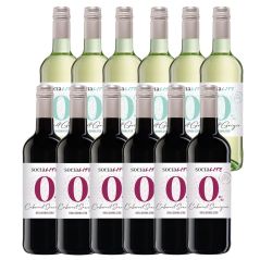 SociaLITE Bundle - Pinot Grigio & Cabernet Sauvignon Alcohol Removed (12 Bottles)
