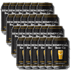 Beneficial Beer Stone Cold Lager Alc-Free 375ml ***BBD 07/26***