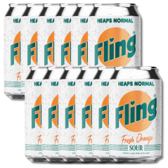 Heaps Normal “Fling” Fresh Orange Sour - Alcohol Free 375ml