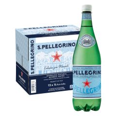 San Pellegrino Sparkling Natural Mineral Water 12 x 1L Plastic Bottles