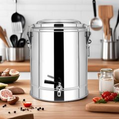 SOGA 12L Stainless Steel Insulated Stock Pot Dispenser Hot & Cold Beverage Container With Tap
