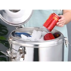 SOGA 30L Stainless Steel Insulated Stock Pot Dispenser Hot & Cold Beverage Container With Tap