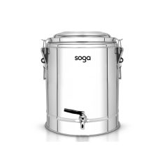 SOGA 40L Stainless Steel Insulated Stock Pot Dispenser Hot & Cold Beverage Container With Tap