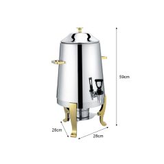 SOGA 2X Stainless Steel Dispenser Beverage Juicer Commercial Buffet Drink Container Jug with Side Handles