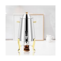 SOGA 2X Stainless Steel Dispenser Beverage Juicer Commercial Buffet Drink Container Jug with Side Handles