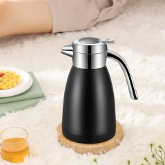 SOGA 2X 1.2L Stainless Steel Water Bottle Insulated Vacuum Flask Coffee Jug Thermal Black