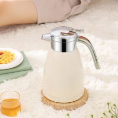SOGA 2X 2.2L Stainless Steel Water Bottle Insulated Vacuum Flask Coffee Jug Thermal White