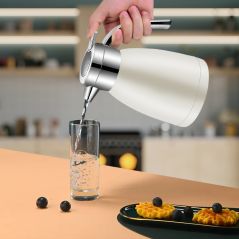 SOGA 2X 2.2L Stainless Steel Water Bottle Insulated Vacuum Flask Coffee Jug Thermal White