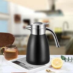 SOGA 2X 1.2L Stainless Steel Water Bottle Insulated Vacuum Flask Coffee Jug Thermal Black