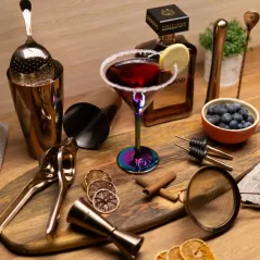 ARSSOO Bartender Kit: 11-Piece Cocktail Shaker Set | Professional Bar Tools, Boston Shakers, Lemon Squeezer, Cocktail Strainer (Julep, Mesh) | ARSSOO (Rose Gold)