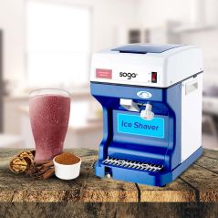 SOGA 2x Ice Shaver Commercial Electric Stainless Steel Ice Crusher Slicer Machine 120kg/h