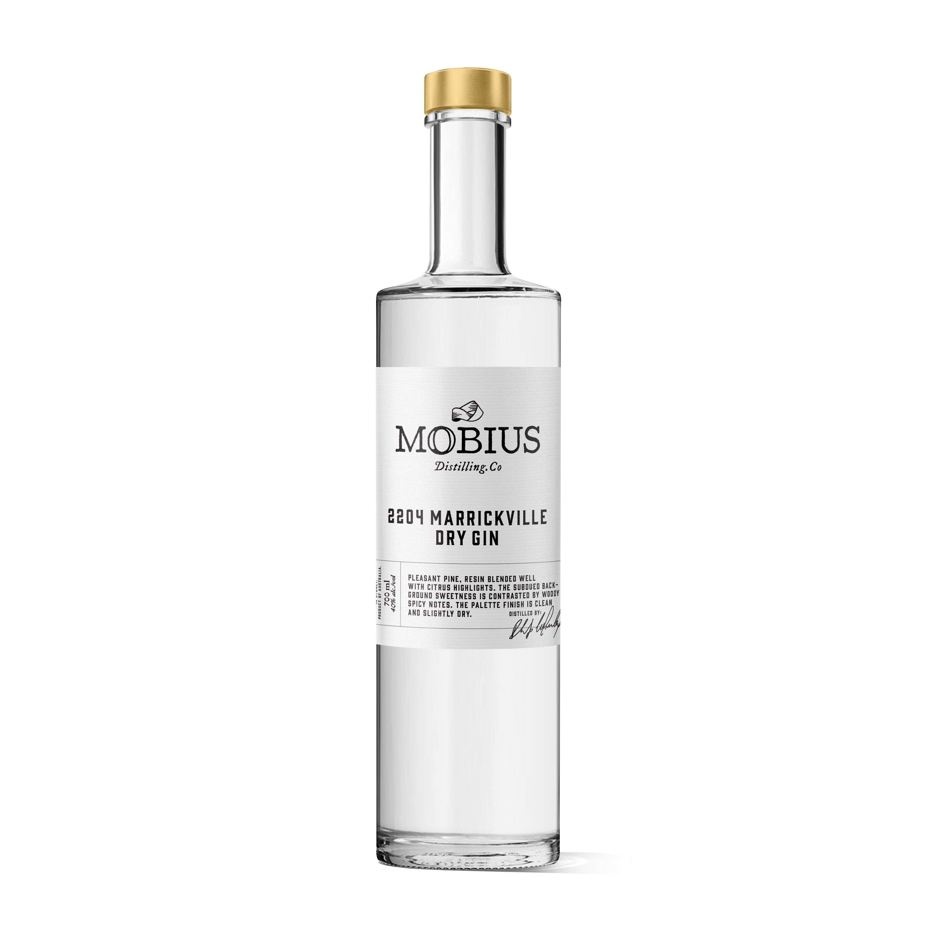 2204 Mobius Marrickville Dry Gin 700ml