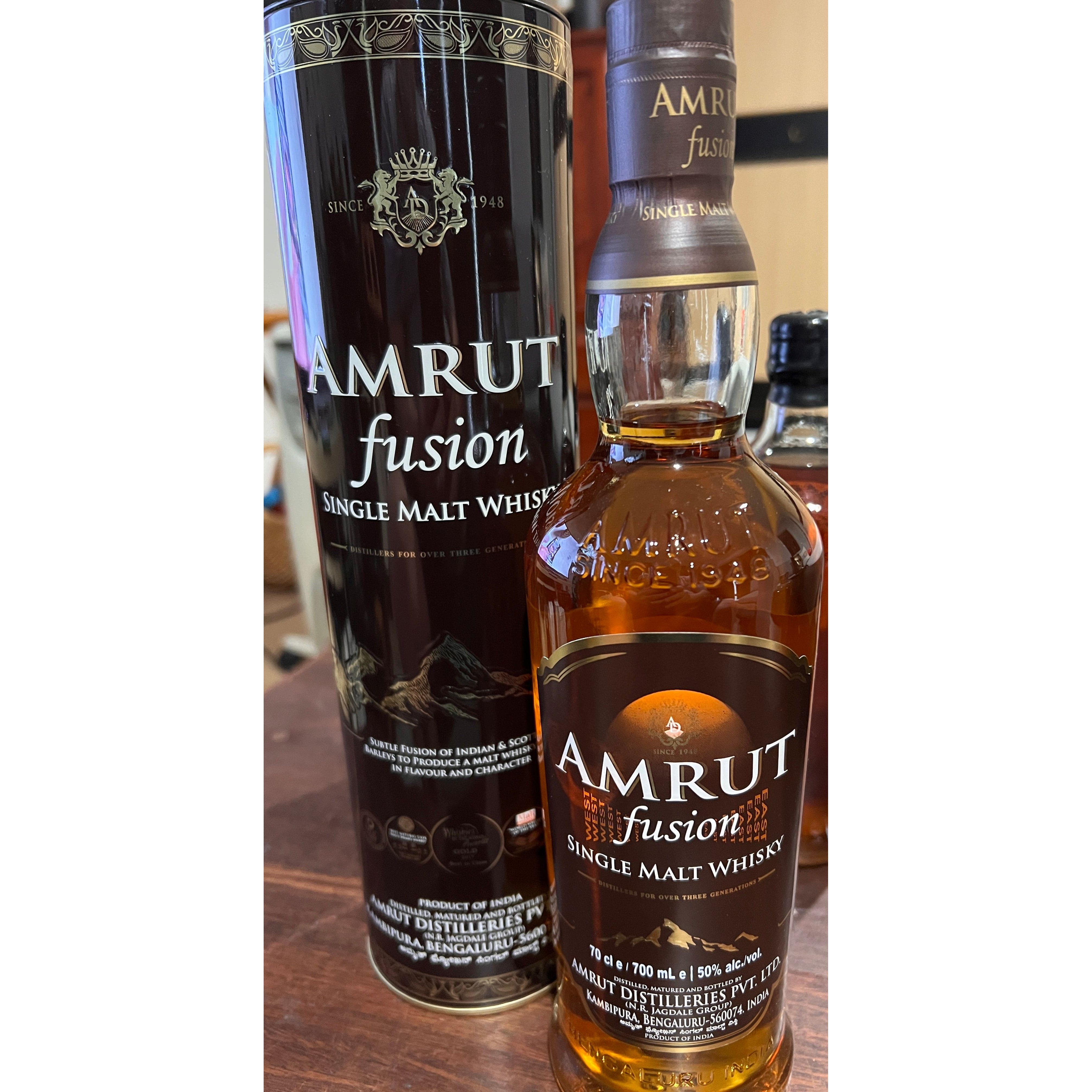 Amrut Fusion Single Malt Indian Whisky 50% ABV  700ml