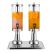 SOGA 6L Dual Silver Stainless Steel Beverage Dispenser Ice Cylinder Clear Juicer Hot Cold Water Jug