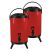 SOGA 2X 18L Stainless Steel Insulated Milk Tea Barrel Hot and Cold Beverage Dispenser Container with Faucet Red