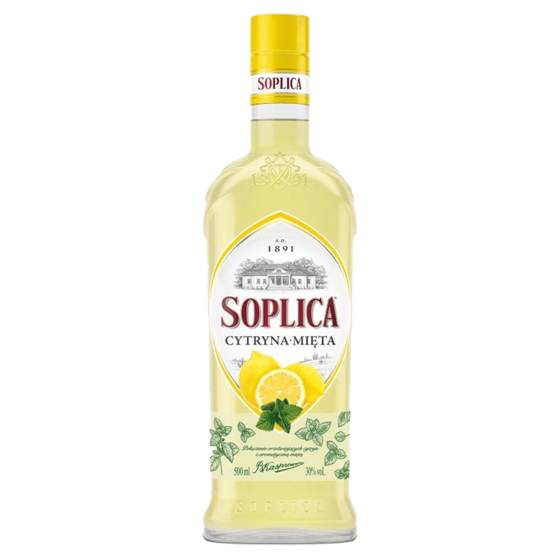 Soplica Lemon & Mint Flavoured Vodka Liqueur 28% ABV 500ml